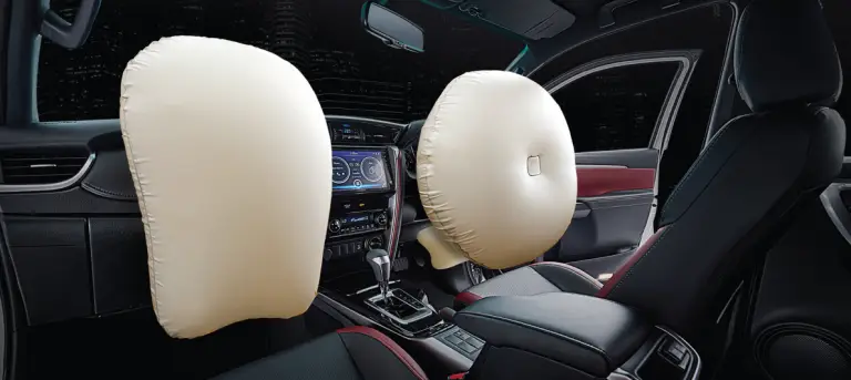 SRS front driver and passenger airbags SRS driver knee airbag