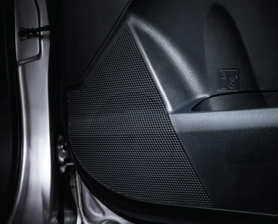 4 high fidelity speakers with 2 tweeters 