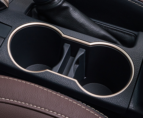 Cupholders With a Touch of Warm Steel