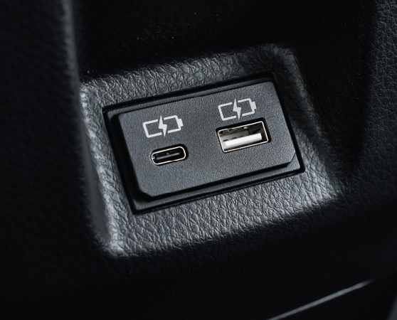 Rear USB-C & USB-A Charging Ports