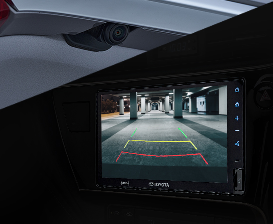 Rear view camera with parking guidelines 